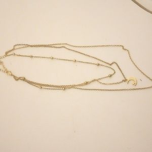 Gold three on one necklace Claire's